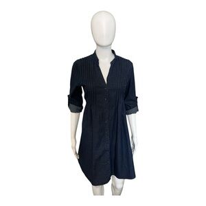 Drama Gold Denim Button-Up Dress Size M